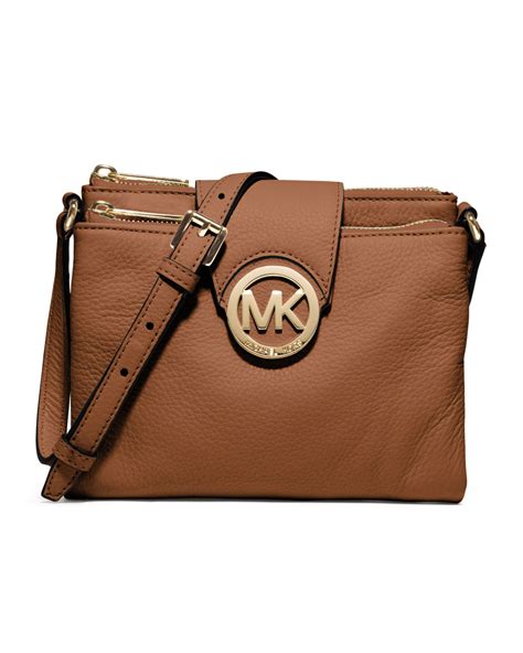 michael kors fulton crossbody brown|michael kors fulton large crossbody.